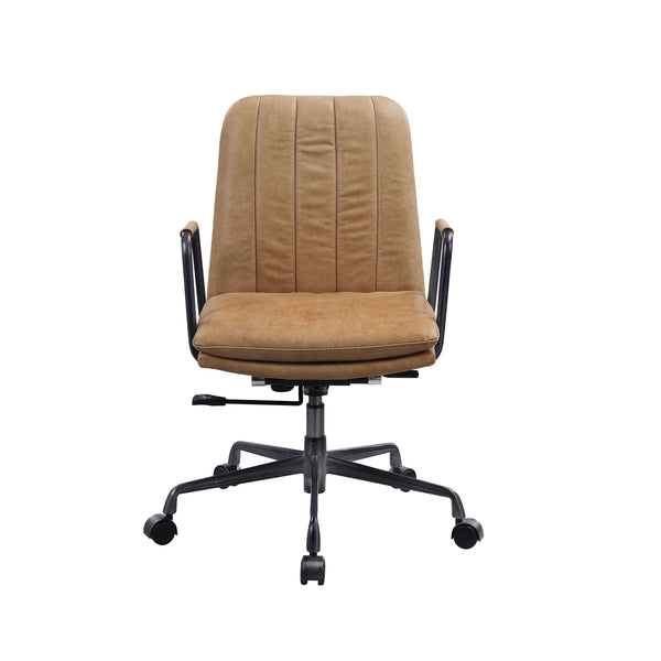 ACME Eclarn Rum Top Grain Leather Swivel Office Chair Model 93174