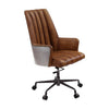 ACME Salvol Sahara Top Grain Leather & Aluminum Swivel Office Chair Model 93176
