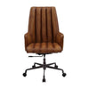 ACME Salvol Sahara Top Grain Leather & Aluminum Swivel Office Chair Model 93176