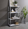 ACME Tennos White & Chrome Bookshelf Model 93192