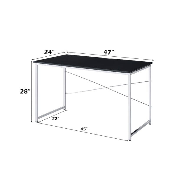 ACME Tennos Black & Chrome Writing Desk(Same AC00904) Model 93195