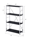 ACME Tennos Black & Chrome Bookshelf Model 93197