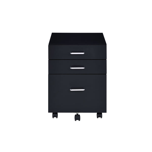 ACME Tennos Black & Chrome Cabinet Model 93199