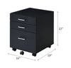 ACME Tennos Black & Chrome Cabinet Model 93199