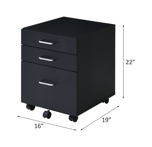 ACME Tennos Black & Chrome Cabinet Model 93199