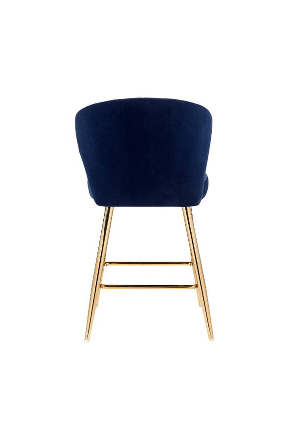 ACME Rizgek Blue Velvet & Gold Counter Height Chair Model 96092