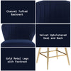 ACME Rizgek Blue Velvet & Gold Counter Height Chair Model 96092