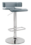 ACME Rania Gray & Chrome Adjustable Stool with Swivel Model 96261