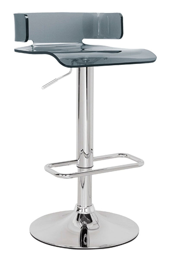 ACME Rania Gray & Chrome Adjustable Stool with Swivel Model 96261