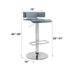 ACME Rania Gray & Chrome Adjustable Stool with Swivel Model 96261