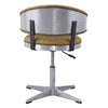 ACME Brancaster Turmeric Top Grain Leather & Chrome Adjustable Stool with Swivel Model 96470