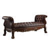 ACME Dresden Synthetic Leather & Cherry Oak Bench Model 96486