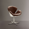 ACME Brancaster Retro Brown Top Grain Leather & Aluminum Accent Chair with Swivel Model 96553
