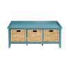 ACME Flavius Teal Bench with Storage Model 96761