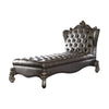 ACME Versailles Silver Synthetic Leather & Antique Platinum Chaise Lounge Model 96825