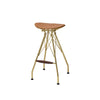 ACME Dragea Whiskey Synthetic Leather & Gold Bar Stool (Set-2) Model 96850