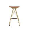 ACME Dragea Whiskey Synthetic Leather & Gold Bar Stool (Set-2) Model 96850