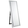 ACME Nysa Mirrored & Faux Crystals Floor Mirror Model 97025