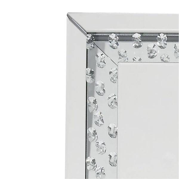 ACME Nysa Mirrored & Faux Crystals Floor Mirror Model 97025