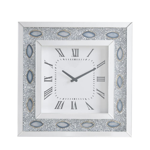 ACME Sonia Mirrored & Faux Agate Wall Clock Model 97047