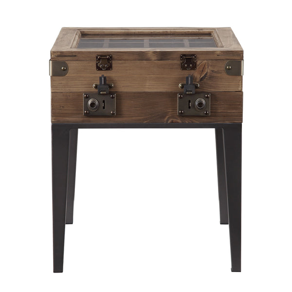 ACME Kolin Rustic Oak & Matte Gray Accent Table Model 97138