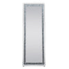 ACME Noralie Mirrored & Faux Diamonds Floor Mirror Model 97156