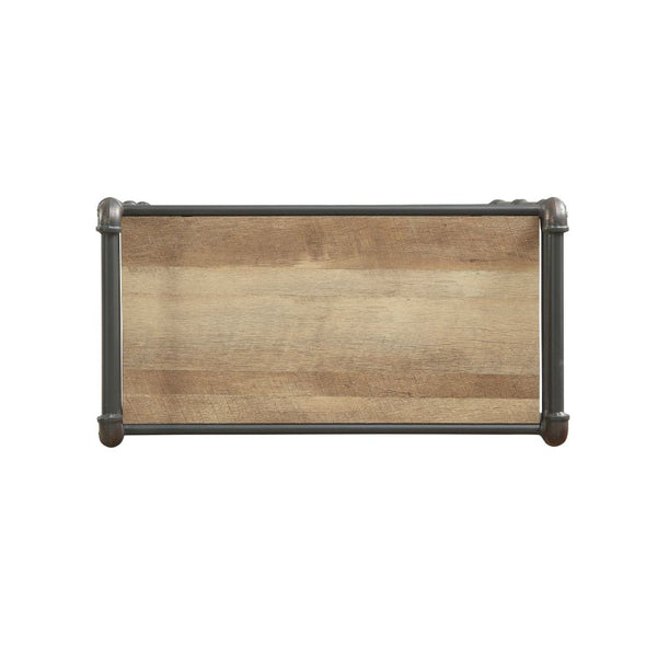 ACME Itzel Antique Oak & Sandy Gray Bookshelf Model 97164