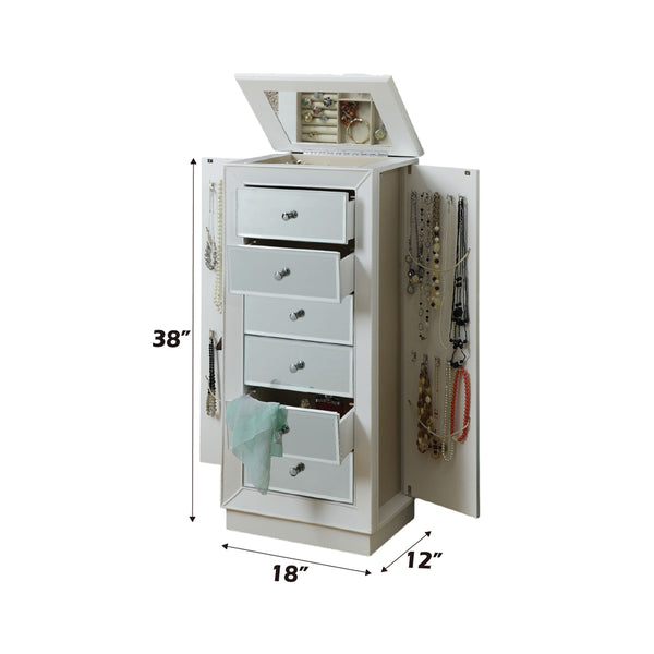 ACME Talor White Jewelry Armoire Model 97171