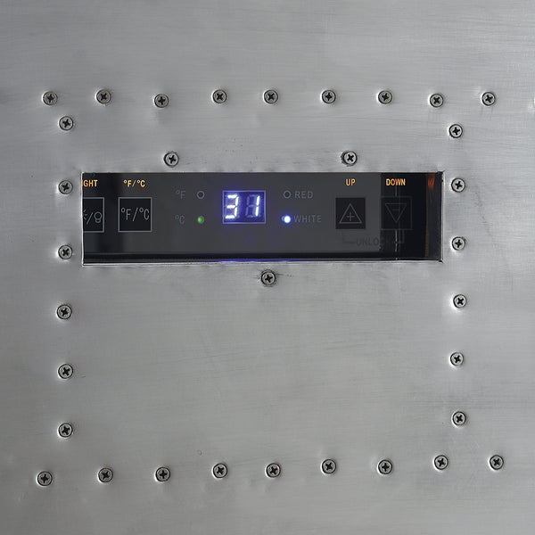 ACME Brancaster Retro Brown Top Grain Leather & Aluminum Wine Cooler Model 97195