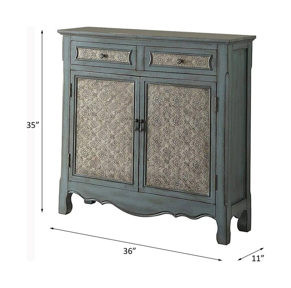 ACME Winchell Antique Blue Console Table Model 97245