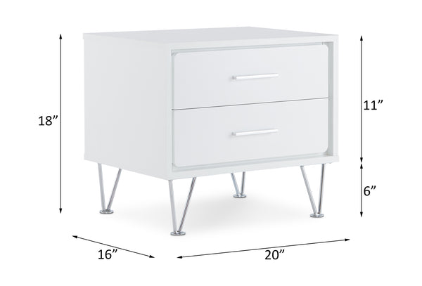 ACME Deoss White Accent Table Model 97332