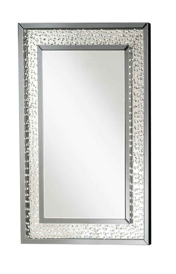 ACME Nysa Mirrored & Faux Crystals Accent Mirror Model 97387