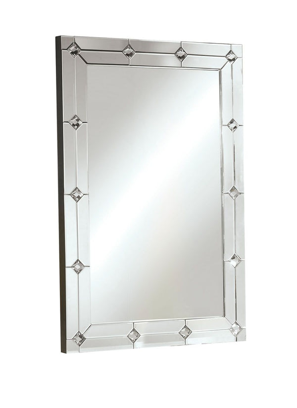 ACME Hessa Mirrored & Faux Rhinestones Accent Mirror Model 97390