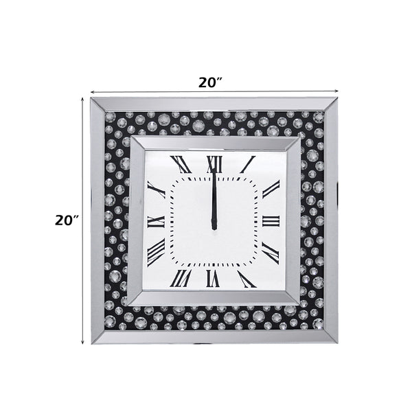 ACME Nysa Faux Crystals Wall Clock Model 97402