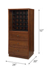 ACME Wiesta Walnut Wine Cabinet Model 97542