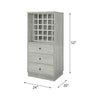 ACME Wiesta Antique White Wine Cabinet Model 97544