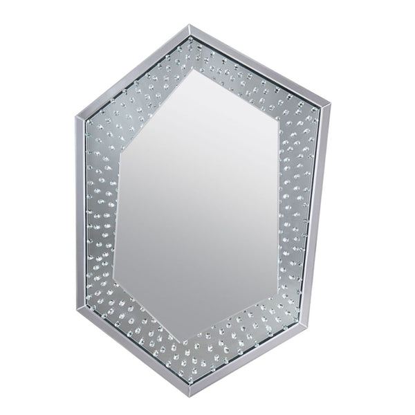 ACME Nysa Mirrored & Faux Crystals Accent Mirror Model 97570