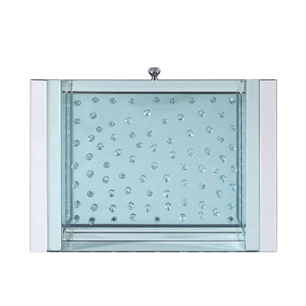 ACME Nysa Mirrored & Faux Crystals Accent Table Model 97575
