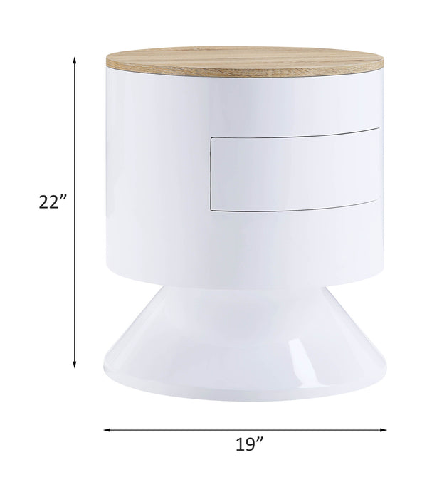ACME Otith White High Gloss Accent Table Model 97596