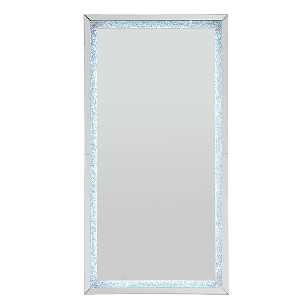 ACME Noralie LED Mirrored & Faux Diamonds Floor Mirror Model 97600