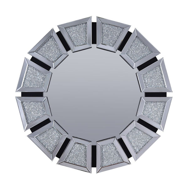 ACME Noralie Mirrored & Faux Diamonds Accent Mirror Model 97610