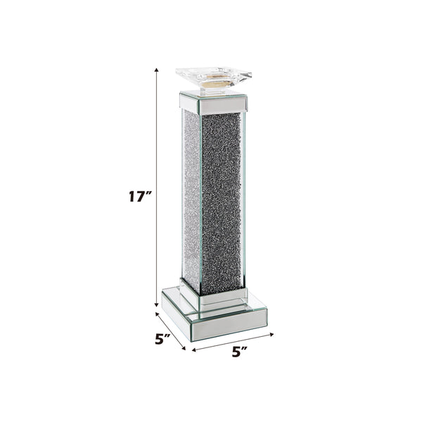 ACME Noralie Mirrored & Faux Diamonds Candle Holder (Set-2) Model 97616