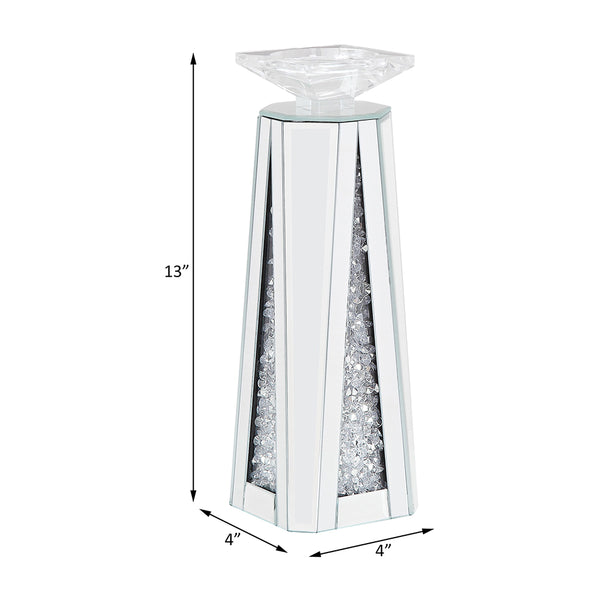 ACME Noralie Mirrored & Faux Diamonds Candle Holder (Set-2) Model 97623