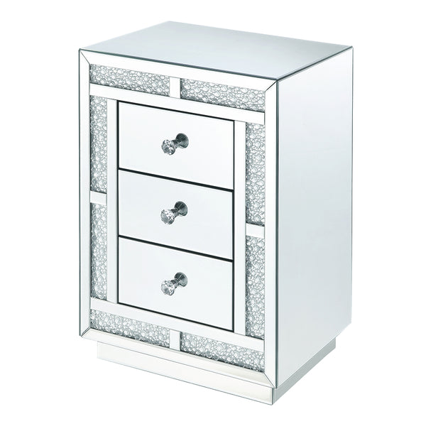 ACME Mallika Mirrored & Faux Crystals Accent Table Model 97653