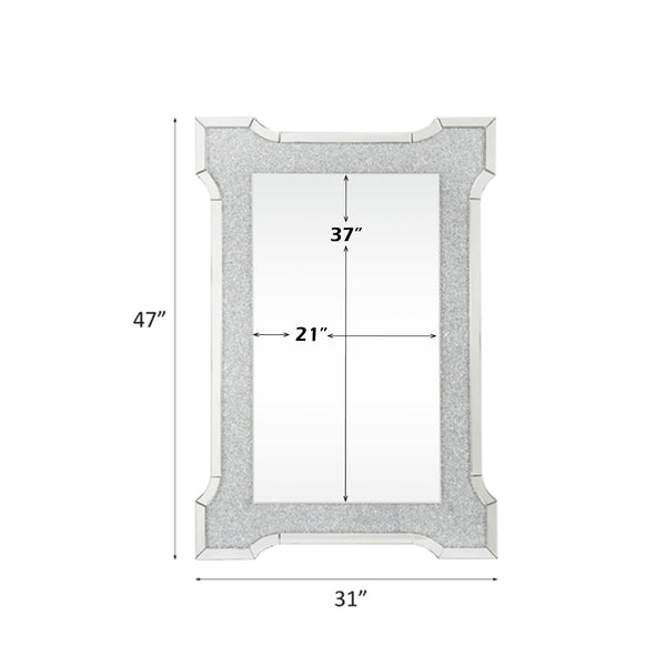 ACME Noralie Mirrored & Faux Diamonds Accent Mirror Model 97705