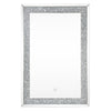 ACME Noralie Mirrored & Faux Diamonds Accent Mirror with LED Model 97706