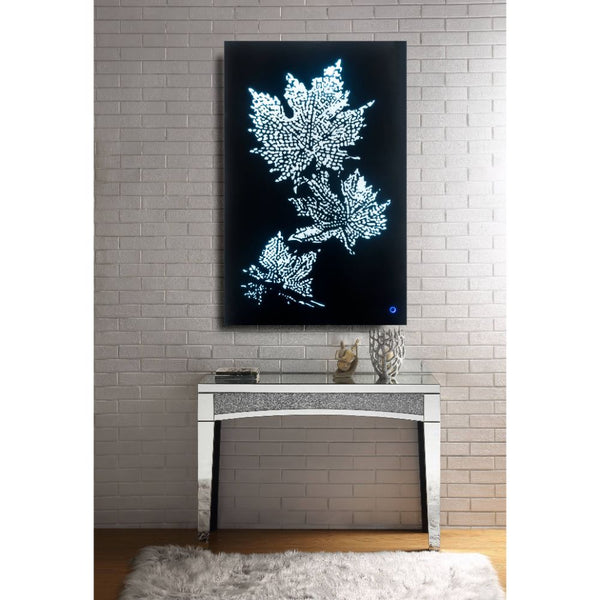 ACME Talisha Smoky Glass & Faux Crystal Wall Art with LED Model 97716
