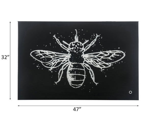 ACME Talisha Smoky Glass & Faux Crystal Wall Art with LED Model 97717