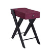 ACME Fierce Burgundy & Black Accent Table with USB Port Model 97737