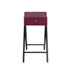 ACME Fierce Burgundy & Black Accent Table with USB Port Model 97737